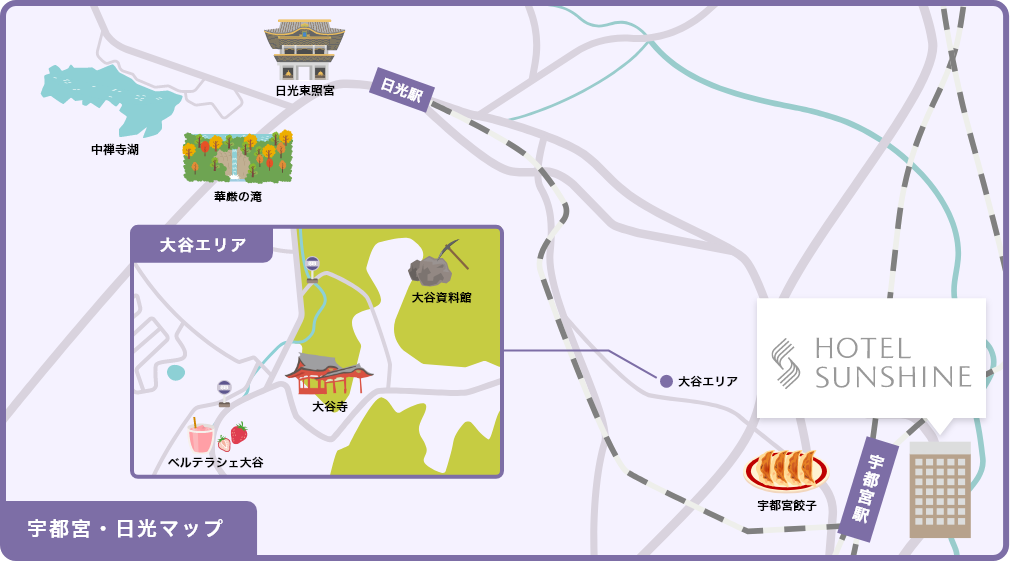 宇都宮・日光マップ